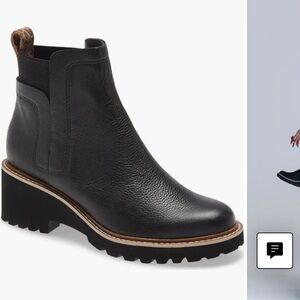 Black Leather Ankle Boots dolce vita